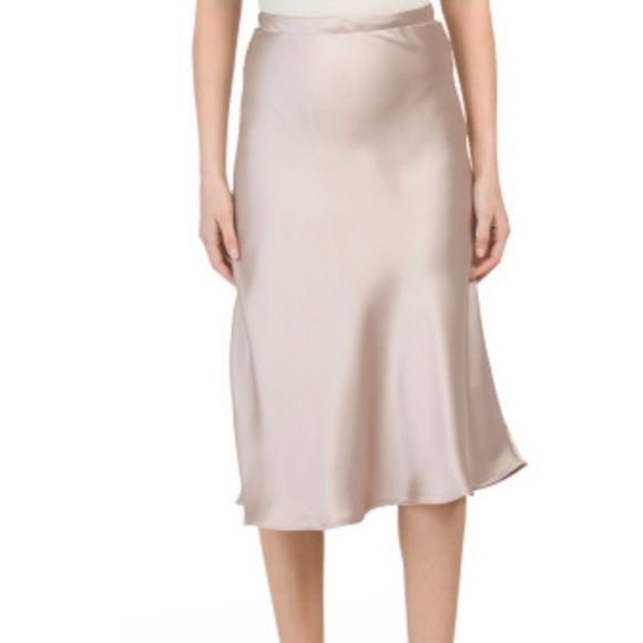 Rachel Zoe Satin Midi Skirt in Champagne - Picture 3 of 7